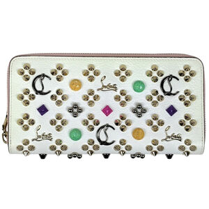 Christian Louboutin Panettone Ruby in the Sky Long Wallet, Round Zipper, Leat...